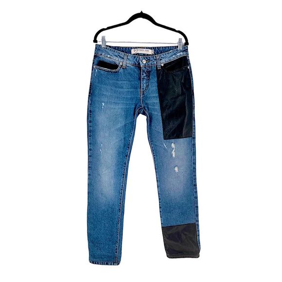 Alexander McQueen Denim - MCQ BY ALEXANDER MCQUEEN HYBRID LOW WAIST SKINNY JEANS SIZE 30